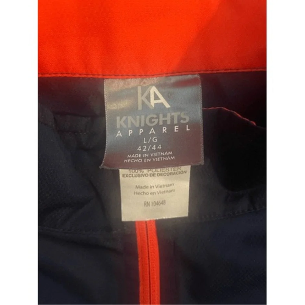 Knights Apparel Auburn Tigers Windbreaker Jacket Mens Large‎ Navy Orange Zip Up
